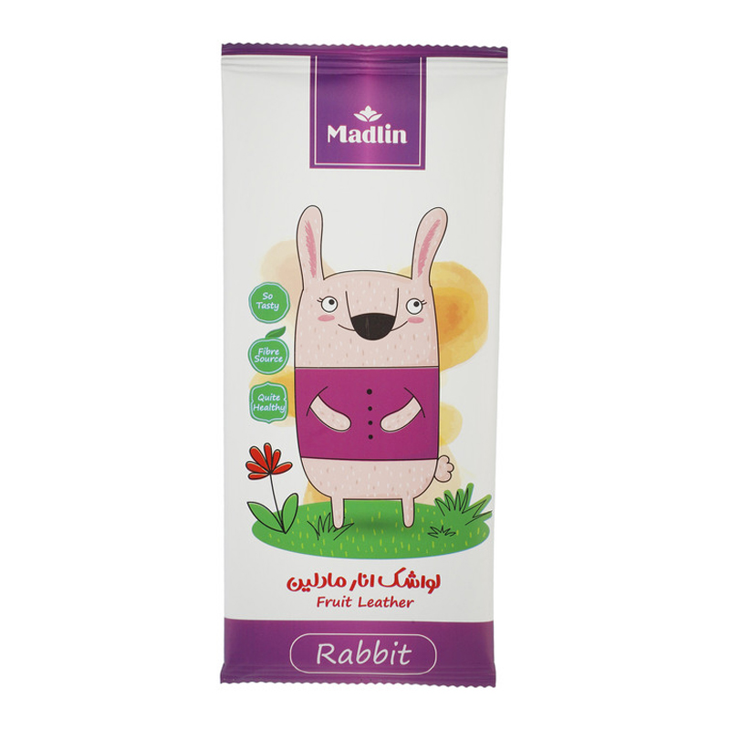 مادلین لواشک ورقه ای انار طرح خرگوش20گ