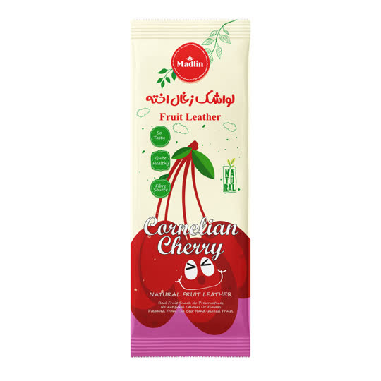 مادلین لواشک ورقه ای زغال اخته90گ