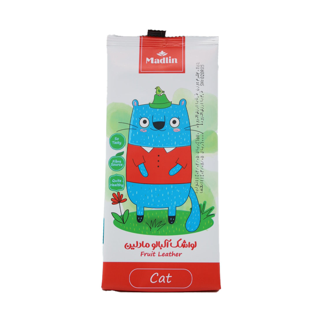 مادلین لواشک ورقه ای آلبالو طرح گربه20گ